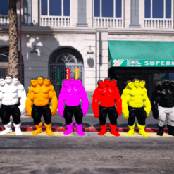 GTA 5 Mods Colourful 3 Head Hulk Combo Pack