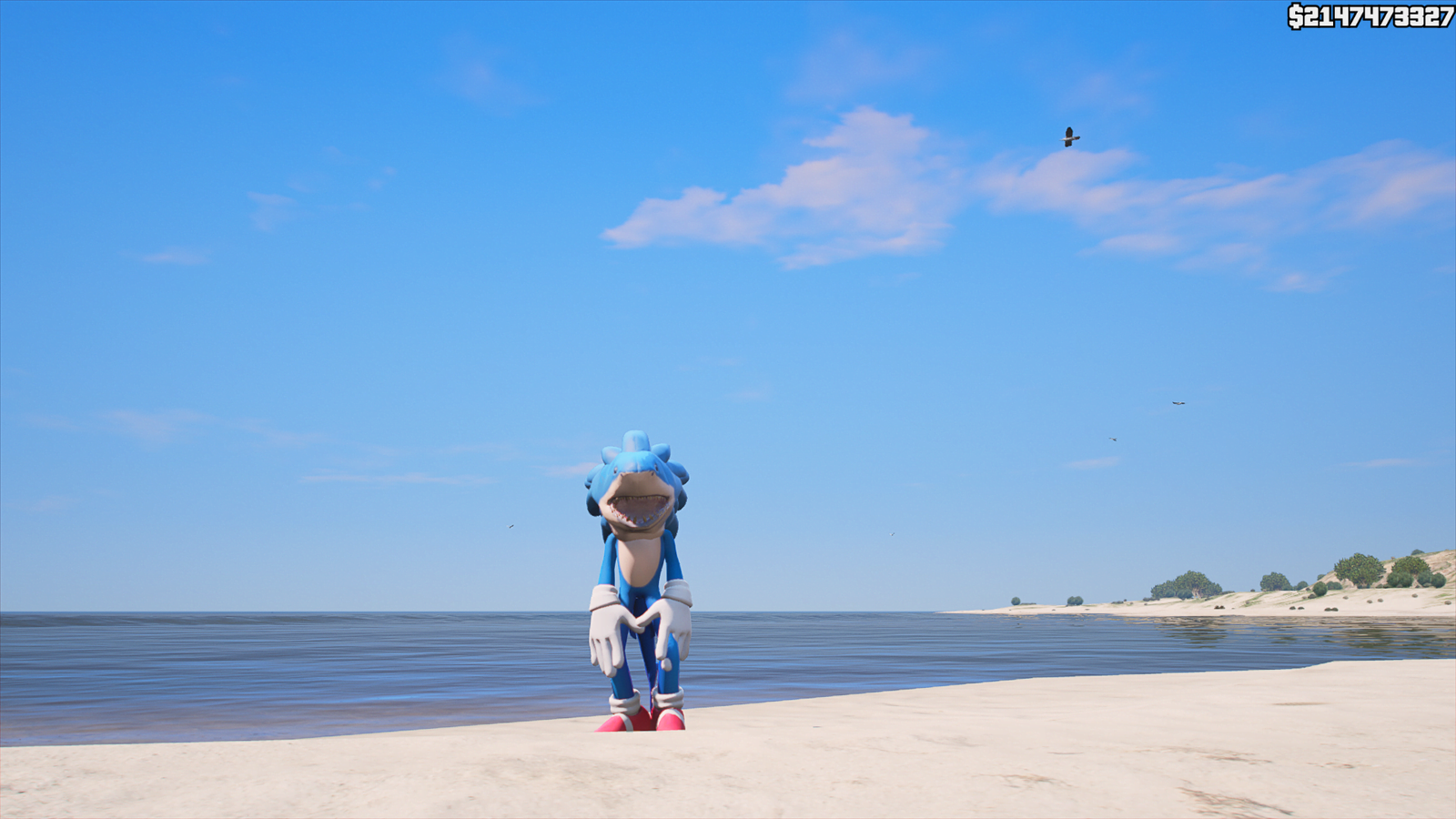 GTA 5 Mods Shark Sonic Addon Ped (V3)