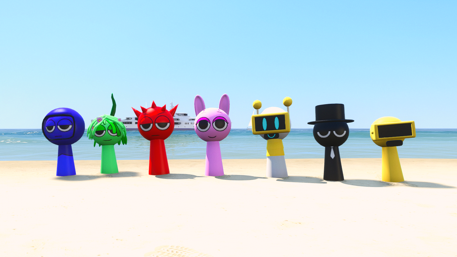 GTA 5 Mods Sprunki 7 Character Pack
