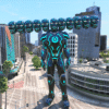GTA 5 Mods 10 Head Neon Ironman Addon Ped