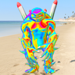 GTA 5 Mods Rainbow Megalodon Shark Addon+FiveM